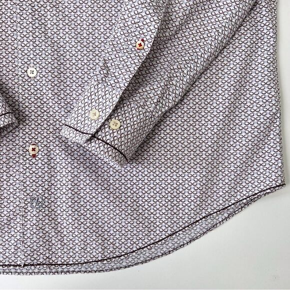 Bugatchi Uomo Long Sleeve Button Down Shirt Size L - Picture 6 of 9